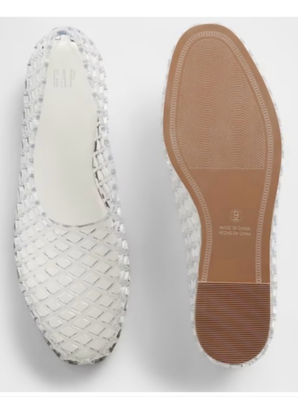 Gap Jelly Ballet Flats - Clear Sky NWT